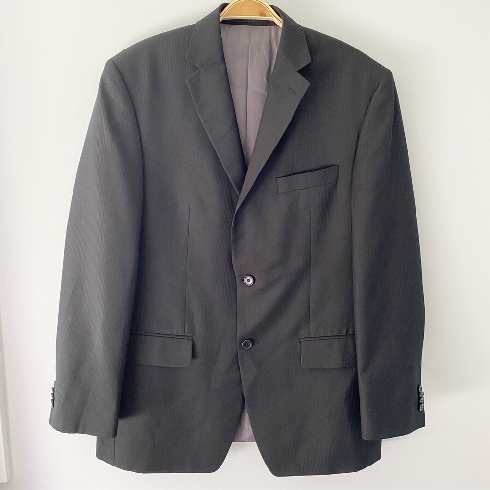 MICHAEL Michael Kors Black Striped Men Blazer -40R